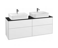Villeroy und Boch Finion Meuble sous-lavabo F13200, 1600x603x501mm, plaque de recouvrement Noir