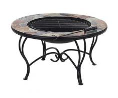 Table basse braséro avec plateau céramique EREBUS