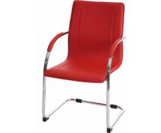 HHG - Chaise de salle à manger Samara, chaise cantilever, chaise de cuisine avec dossier, PVC acier
