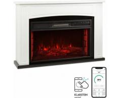 Klarstein Lucerne Smart cheminée électrique 1000/2000 W LED 18-27 °C minuterie hebdomadaire blanche