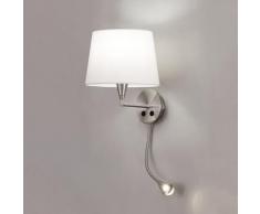 Lampe murale avec spot de lecture LED 3W 'Lisa' | Argent