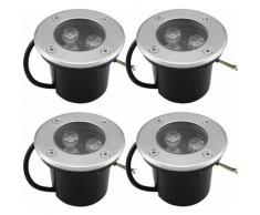 Lumières enterrées, LED chaud blanc enterré lampe de paysage lampe de sol pour jardin, éclairage
