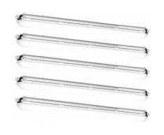 Etc-shop - Lot de 5 plafonniers LED luminaires chambre humide éclairage d'atelier lampes ALU