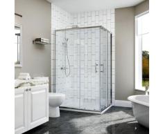 100x120x185cm Cabine de douche Entrée d'angle Cabine de douche Portes coulissantes carrées