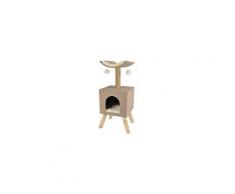 Scandi arbre a chat maison beige
