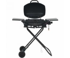 Barbecue au gaz portatif avec zone de cuisson Noir