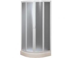 Cabine douche demi-circulaire 75x90 CM en acrylique mod. Marte avec ouverture culissante