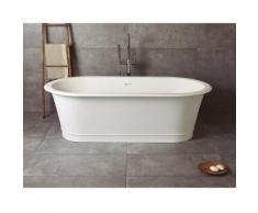 Baignoire rétro en solid surface ovale CLASSIC blanche 180 cm