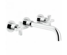 Mélangeur lavabo encastré 3 trous Nobili Lira LR116298 | Chromé - 204mm