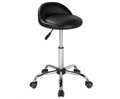 Yaheetech Tabouret de Travail à roulettes Réglable Pivotant Chaise pour Salon Message Esthétique