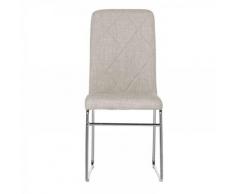 Ventemeublesonline - CHAISE TAPISSÉE DIAMOND TEJIDO BEIGE 54 CM X 42 CM X 90 CM
