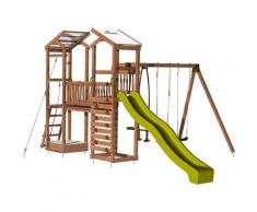 Aire de jeux pour enfant 2 tours avec portique et mur d'escalade - FUNNY Big Climbing sans option