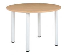 Certeo - Table de conférence avec pieds tubulaires | Circulaire| Diamètre 1200 mm Hauteur 740 mm|