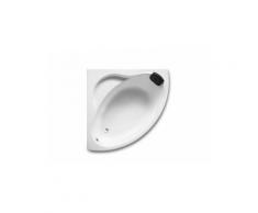 Baignoire acrylique d'angle avec siège sculpté et pieds réglables 1300X1300 Blanc Bali N - ROCA