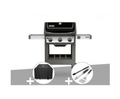 Barbecue gaz Weber Spirit II E-310 + plancha + Housse + Kit ustensiles 3 pièces Better