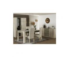 Dansmamaison - Salle à manger complète Chêne beige/Béton - LYON - L 170 x l 90 x H 77 cm - Bois