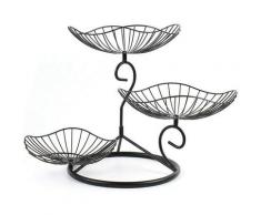Corbeille à fruits à 3 étages en métal - Étagère de rangement moderne - Assiette à fruits à trois