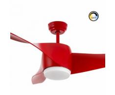 Ventilateur de Plafond LED Hellice avec CCT Sélectionnable 15W Rouge Sélectionnable