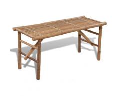 VDTD26542_FR Banc de jardin pliable 118 cm Bambou - Topdeal