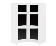 Beaux Meubles Pas Chers - Meuble Comptoir, Meuble Bar 96 cm Face Noire - Coloris: Blanc