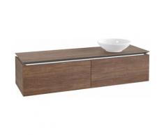 Meuble sous-lavabo Villeroy & Boch Legato B118, 1600x380x500mm, lavabo à droite, éclairage LED,