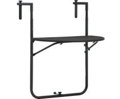 Topdeal VDTD30272_FR Table de balcon Marron 60x64x83,5 cm Plastique Aspect de rotin