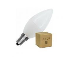 Ampoule LED Bougie Ledkia C37 5 unités 5 W 400 Lm (Blanc neutre 4000K - 4500K)