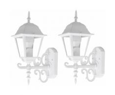 Lot de 2 appliques LED façades lanternes ALU éclairage extérieur maison de campagne lampes de
