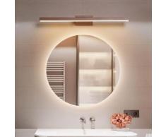 Lampe Miroir LED Applique Salle de Bain 40CM Blanc Froid 8W 6000K Noir Luminaire Salle de Bain