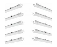 10×Anten 120CM Tube LED 36W Plafonnier Néon Tube LED Étanche IP65 Lampe sur Plafond Anti-Poussière