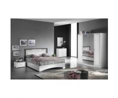 Altobuy - FADILY - Chambre Complète 140x190 avec Armoire 4 Portes