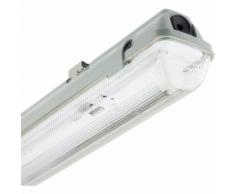 Réglette Étanche pour un tube LED 1200mm PC/PC Connexion Latérale
