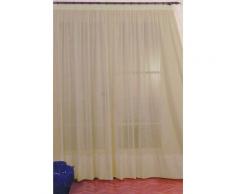 Voilage brodé Cornely effet sablé Crème 300 x 240 cm - Crème