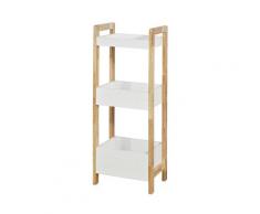 Tour de Rangement Etagère de Stockage Etagère de Cuisine Salle de Bains - 3 étages FRG226-WN SoBuy®