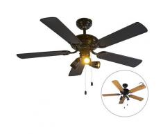 Ventilateur de plafond noir - Mistral 42 Qazqa Moderne Luminaire interieur Rond