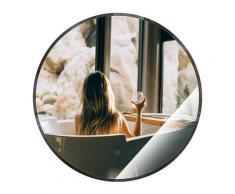Miroir de salle de bain rond anti-buée blanc chaud 60 * 60 * 4.5cm