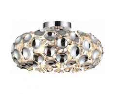 Etc-shop - Plafonnier salon lampe boule chromée à l'intérieur, décor acrylique, LED 3x 5,5 watts 3x
