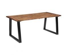 Topdeal VDTD37482_FR Table de salle à manger Bois d'acacia massif 180x90 cm