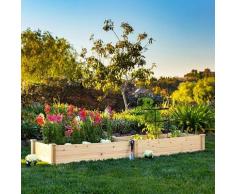 Potager Exterieur 244x61x27 cm - Bac Potager écologique pour Jardin, Balcon, Terrasse - Carré