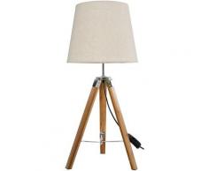 Atmosphera,créateur D'intérieur - Lampe trépied en bois RUNO Bambou H58 cm - Beige