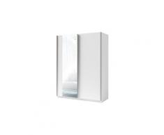 Armoire, garde robe GOZU 150 cm deux portes coulissantes. Dressing complet avec miroir, penderie et