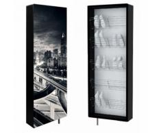 SWIVBOX | Armoire à chaussures pivotante 190x63.6x18 cm | 5 étagères en acier | Impression UV |