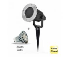 Spot LED jardin extérieur 5W Blanc chaud