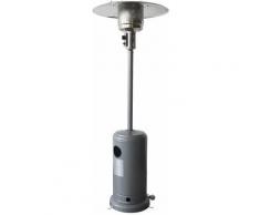 Chauffage d'extérieur à gaz 13kW - Siberia - Parasol chauffant gris, avec roulettes et stabilisateur