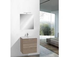 Mia Meuble 59x61x39,5 cm pour salle de bain avec miroir, lavabo et éclairage LED, Cordoba