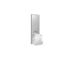 Meuble Emco touch 450 slim, poignée de porte à gauche, miroir, lavabo, armature, armoire basse,