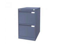 Bisley Classeur pour dossiers suspendus à 1 rangée, 2 tiroirs, format A4, bleu | 3623605