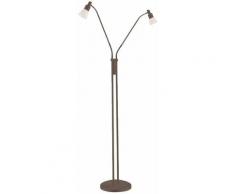 Wofi - Lampe sur pied LED 10 watts interrupteur de lecture de chambre marron antique 3361.02.09.0000