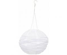 Lampion à suspendre solaire blanc ø28cm