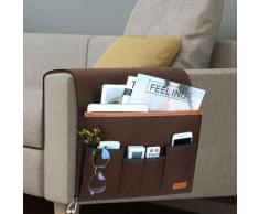 Organiseur pour Accoudoir de Canapé Triomphe Sac De Fauteuil Rangement avec 5 Poches, Housse de